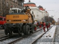 Rekonstrukce tramvajové tratě u zastávky Malovanka je v plném proudu. | 16.2.2010