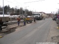 Práce u křižovatky Malovanka. | 22.2.2010