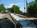 Součástí rekonstrukce tramvajové tratě v Chotkově ulici je i oprava opěrné zdi Chotkovy ulice, včetně jejího nového kotvení. | 17.7.2004
