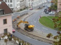 Celkový pohled na obnovování oblouku z centra u hotelu Hoffmeister s využitím nových upevňovadel. | 25.10.2012