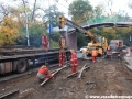 Odstraňování původní kolejové konstrukce křižovatky Chotkovy sady. | 22.10.2012