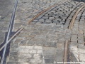 Nepropojená původní část křižovatky Dělnická na již nahrazenou část mířící k Libeňskému mostu. | 17.8.2012