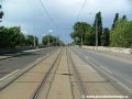 Tramvajová trať se konečně dostává na samotnou železobetonovou část Libeňského mostu