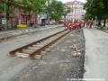 Zřizování koleje z předmontovaných kolejových polí s využitím vytěžených pražců. | 4.6.2012