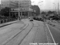 Jeden rok sloužila provizorní vyosená trať z Hlávkova mostu do podjezdu u stanice metra Vltavská, zřízená pro výstavbu mimoúrovňové křižovatky | 28.7.1981