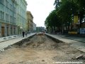 Odtěžený prostor po tramvajové trati. | 29.5.2004