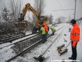 Výměna kolejnic v prostoru zastávky Krejcárek. | 1.12.2010