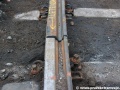 Názorný důkaz opotřebení původních kolejnic vynikne zejména v místě připojené kolejnice nové. | .2013