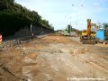 Rekonstrukce křižovatky Letenský tunel začala snášením stávající kolejové konstrukce. | 8.7.2007