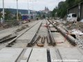Rekonstrukce křižovatky Letenský tunel v pohledu od Strossmayerova náměstí. | 29.7.2007