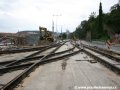Vrchol rekonstruované křižovatky Letenský tunel směrem k Čechovu mostu. | 29.7.2007