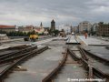 Vrchol rekonstruované křižovatky Letenský tunel na Štefánikově mostě. | 29.7.2007