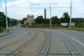 Pohled na původní uspořádání Nádražní ulice ve směru k zastávkám Lihovar od mostu nad železniční tratí. | 5.8.2005