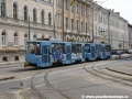 Souprava vozů T6A5 ev.č.7904+7903 byla v roce 1991 dodána jako první souprava vozů T6A5 do Bratislavy. V roce 2010 byla vybavena kamerovým systémem. Oproti Praze se v Bratislavě s téšestkami počítá. | 14.7.2011