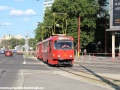 Souprava vozů T3P ev.č.7783+7784 modernizovaná v roce 2004 přijíždí na Trnavské Mýto od zastávky Saleziáni. | 18.7.2012