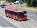 Autobus Solaris Urbino 10 ev.č.2007 dodaný v roce 2015, vypravený na linku 30 zachycený při odbočování z nábřeží Ludvíka Svobody do obratiště Most SNP. | 24.6.2015