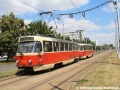 Souprava vozů T3SUCS ev.č.7829+7830 vyrobená v roce 1987 burácí po bratislavských velkoplošných panelech. | 25.6.2015