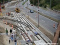 Rekonstrukce části trojúhelníku před vozovnou Krasňany | 3.8.2007