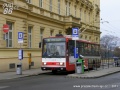 Trolejbus 14Tr17/6M ev.č.3285 odbavuje cestující v zastávce Česká. | 19.2.2011