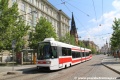 Vůz RT6N1 ev.č.1802 vyjel zpět z odstavné koleje do zastávky na Komenského náměstí. | 17.5.2015