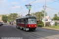 Vůz K2P ev.č.1046 vypravený na linku 4 míří Benešovou ulicí k hlavnímu nádraží. | 18.5.2015