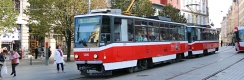 Své zástupce si na &bdquo;módní přehlídce&rdquo; na náměstí Svobody zaslouží také vozy T6A5 zastoupené brněnskými kousky #1205+#1206 na lince 9. | 1. 10. 2024