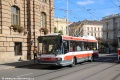 Trolejbus Škoda 21 Tr #3014 vypravený na linku 34 zachycený na počátku ulice Veveří. Trolejbus byl vyřazen v lednu 2025 z provozu. | 1. 10. 2024