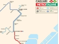 Jeden z mnoha různých plánů sítě železnic v Cagliari a okolí. Tento plánek však patří k těm lepším a proto jsem jej převzal. Červeně je zakreslena provozovaná linka č. 1 (tramvaje), modře železniční trať FdS do Isili (motorové vozy) a světle modře přerušovaně připravovaná linka č. 3 (tramvaje, plán zprovoznění na konci roku 2012). Šedě je zakreslena železniční trať FS o normálním rozchodu.