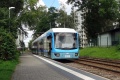 Jednosměrná varianta vozu Variobahn #602 na lince 2 v zastávce Augsburger Str. | 9.8.2021