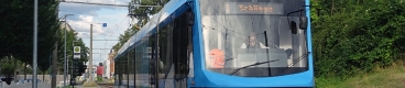 V zastávce Kappler Drehe byl zachycen vůz Variobahn #906 vypravený na linku 1. | 9.8.2021