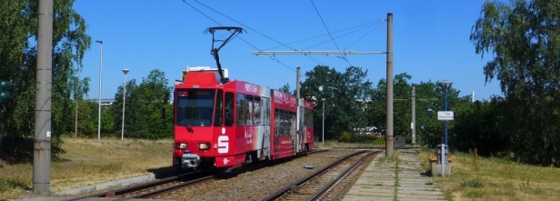 Začneme na jihu města, ve smyčce Sachsendorf, kde stojí vůz #136. | 27.6.2019