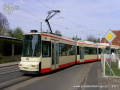 Tramvaj GT6M ev.č.305 vjíždí na smyčku linky 1 Lebuser Vorstadt. | 15.4.2011