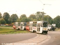 Konečná linky 4, Gliwice, Wojtowa wieś se soupravou vozů 105N vedenou vozem ev.č.561 | 11.9.1998