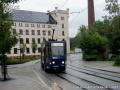 Linka 3 obsazená vozem KT4D ev.č.312 přijíždí do zastávky Hospitalstr. | 22.7.2011