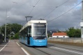 Vůz Bombardier/Alstom Flexity #504 míří do smyčky Saltholmen, kde je přestup na přívozy. | 17. 7. 2024 