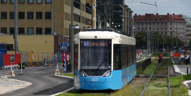 Vůz Bombardier/Alstom Flexity #522 obsloužil na lince 9 zastávku Masthuggstorget. | 18. 7. 2024