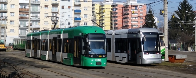 Odstavené vozy Bombardier Cityrunner ev.č. 661 a Stadler Variobahn ev.č. 229 ve vozovně u zastávky Alte Poststraße. | 7.2.2105