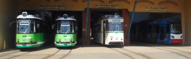 Vozovna s vozy GT4, Rekowagen a Leoliner. | 28.5.2017