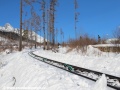 Traťový úsek pozemní lanové dráhy Starý Smokovec-Hrebienok v úseku mezi Starým Smokovcem a středovou výhybnou. | 29.1.2012