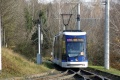 Úvraťové zakončení tratě u zastávky Lobeda-Ost využívá vůz Solaris Tramino S109J ev.č. 702. | 22.11.2014