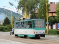 Ke smyčce Havlíčkova míří vůz T6A5 ev.č.612 na lince 2. | 14.7.2012