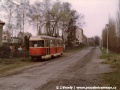 Slavnostně vyzdobený vůz T2 ev.č.8 na meziměstské trati Liberec - Jablonec | 23.4.1988