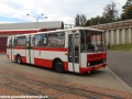 Prvním vozidlem, na nějž padne náš zrak v tramvajové vozovně je autobus Karosa B732 ev.č.317, připravený také na historické jízdy k poctě stoleté hanychovské tratě. | 6.10.2012