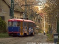 Souprava vozů T3m ev.č.75+73 opustila výhybnu Proseč nad Nisou, pošta. | 30.10.2013