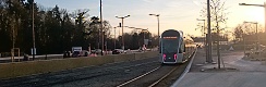 Tramvaj bez cestujících směřuje do úvrati. | 21.3.2018