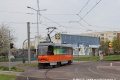 Kolejový Brus, přestavěný z vozu T6A2, #704 přijíždí do zastávky Drosselstieg. | 28.4.2023