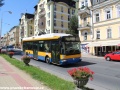 Trolejbus Škoda 24Tr CityBus ev.č.52 na lince 5 uhání Hlavní třídou k zastávce Pošta. | 13.-14.6.2014