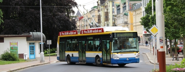 Pohledem na trolejbus Škoda 24Tr Citelis 1A ev.č.55, který na lince 7 uhání do centra Mariánských Lázní se s tímto půvabným lázeňským městečkem rozloučíme. | 13.-14.6.2014