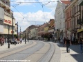 Pěší zóna s tramvajovou tratí v centru Miskolce. Pak, že to nefunguje. | 26.6.2014