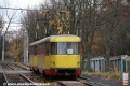 Souprava vozů T3M3 ev.č.247+282 vypravená na linku 4 stanicuje v zastávce Litvínov, U dílen. | 5.11.2010